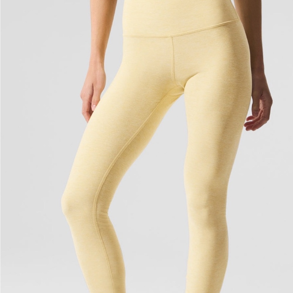 ALO YOGA Alosoft High Waist 7/8 Highlight Legging Butter Yellow